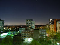 Berlin Siedlung bei Nacht